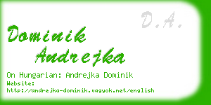 dominik andrejka business card